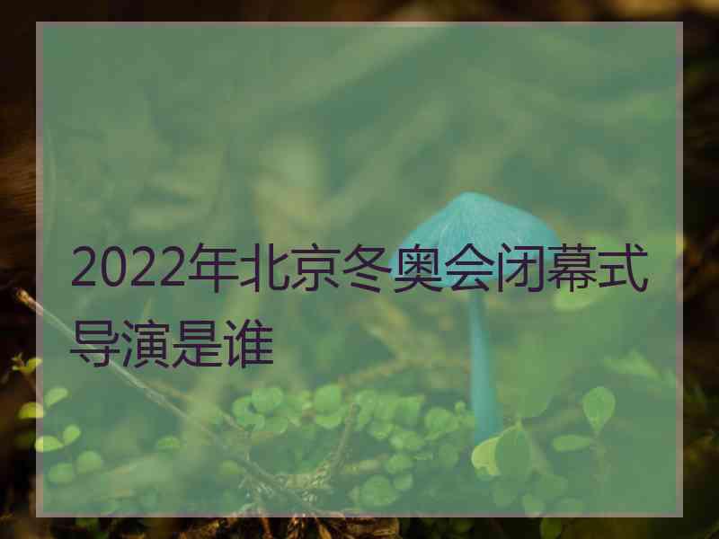 2022年北京冬奥会闭幕式导演是谁