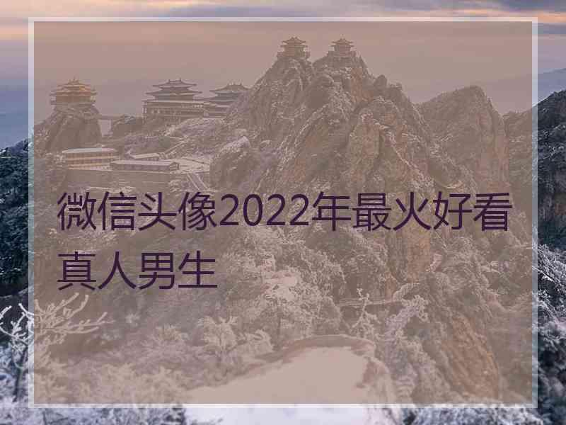 微信头像2022年最火好看真人男生