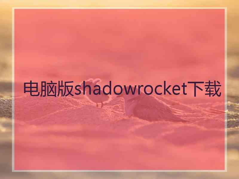 电脑版shadowrocket下载