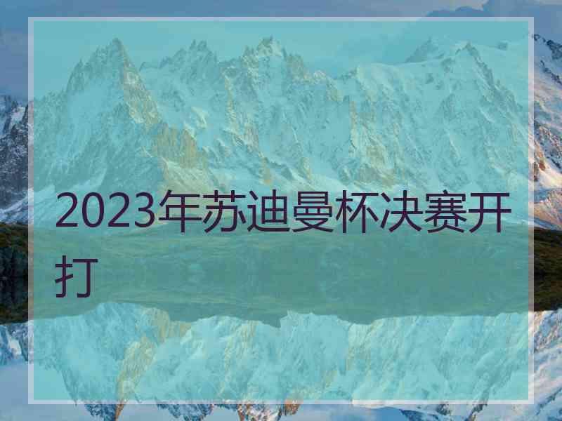 2023年苏迪曼杯决赛开打