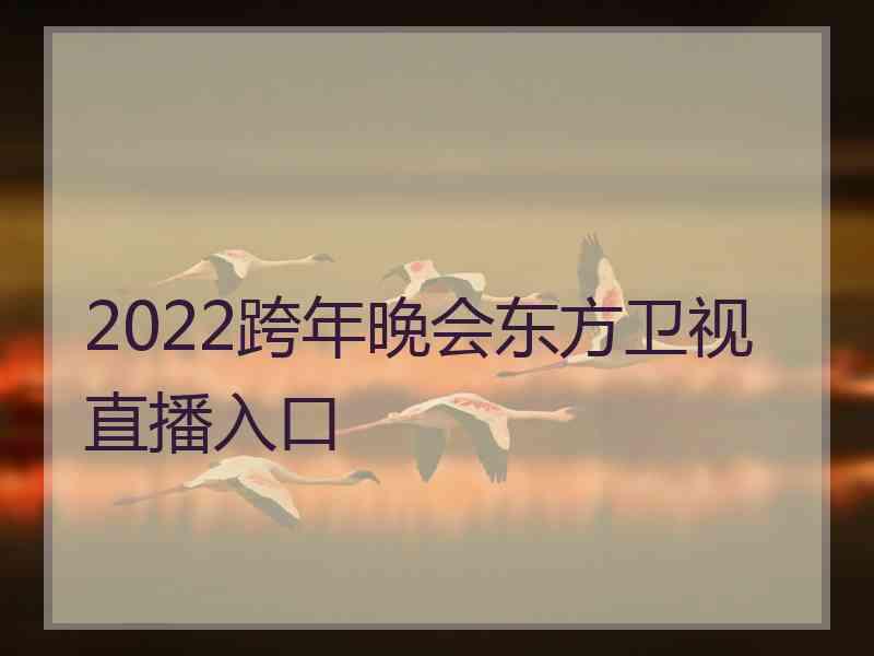 2022跨年晚会东方卫视直播入口