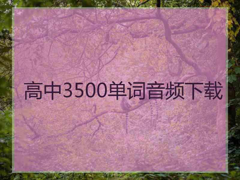 高中3500单词音频下载