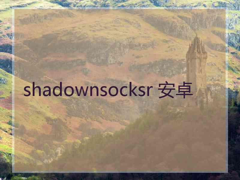 shadownsocksr 安卓