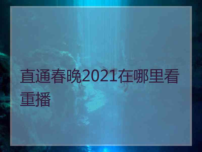 直通春晚2021在哪里看重播