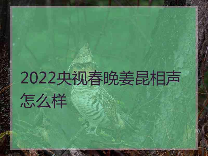 2022央视春晚姜昆相声怎么样