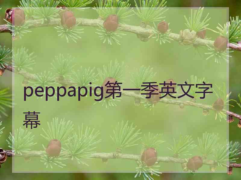 peppapig第一季英文字幕