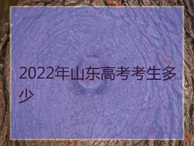 2022年山东高考考生多少