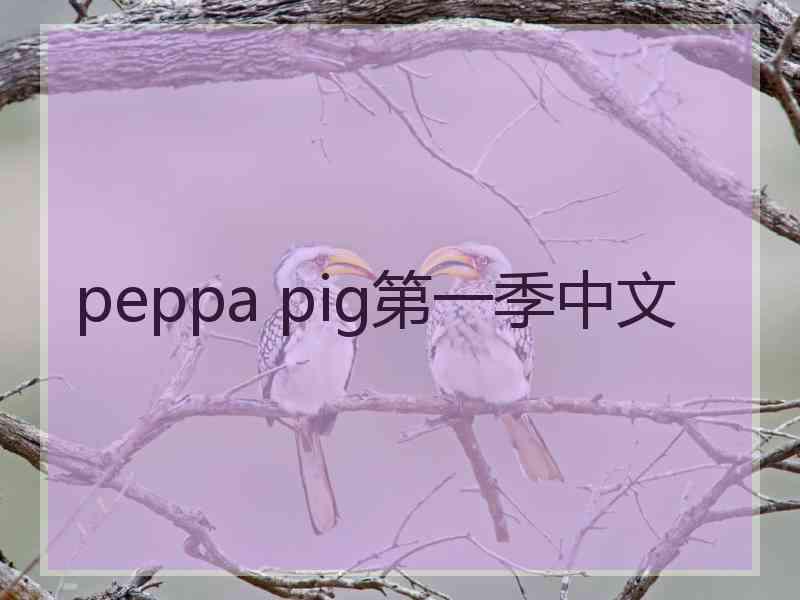 peppa pig第一季中文