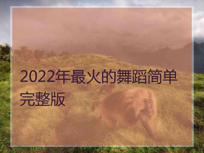 2022年最火的舞蹈简单完整版