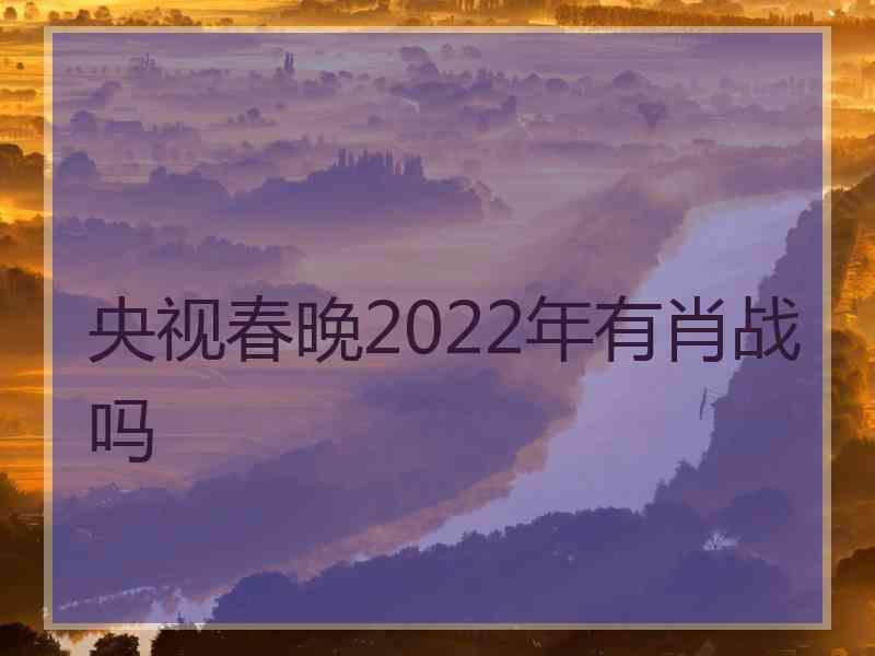 央视春晚2022年有肖战吗