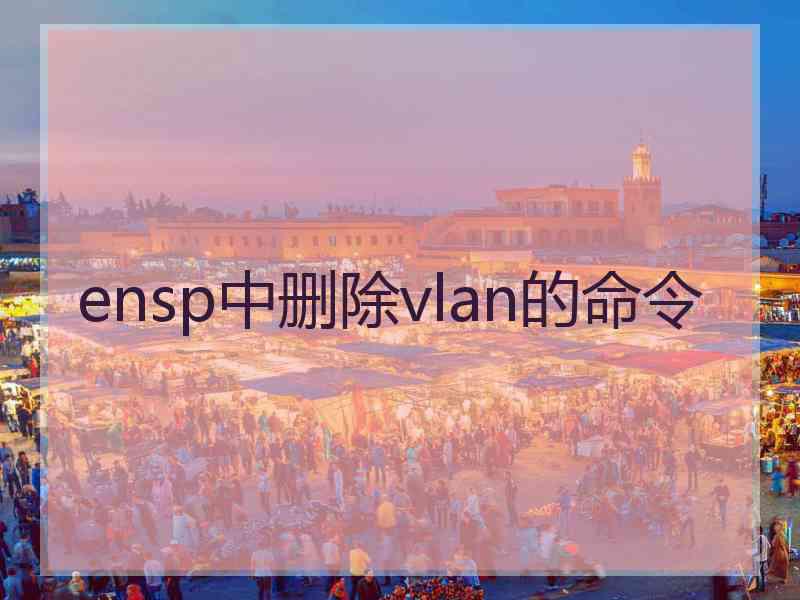 ensp中删除vlan的命令