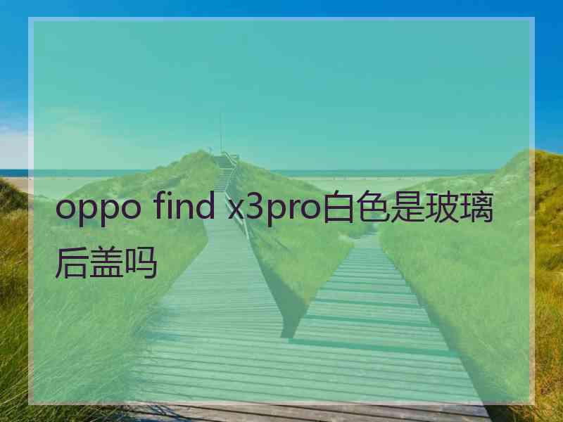 oppo find x3pro白色是玻璃后盖吗