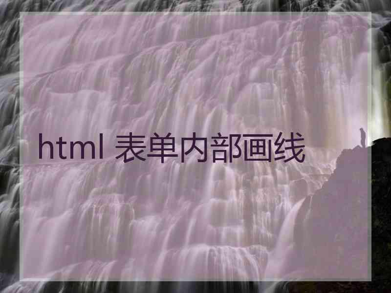 html 表单内部画线