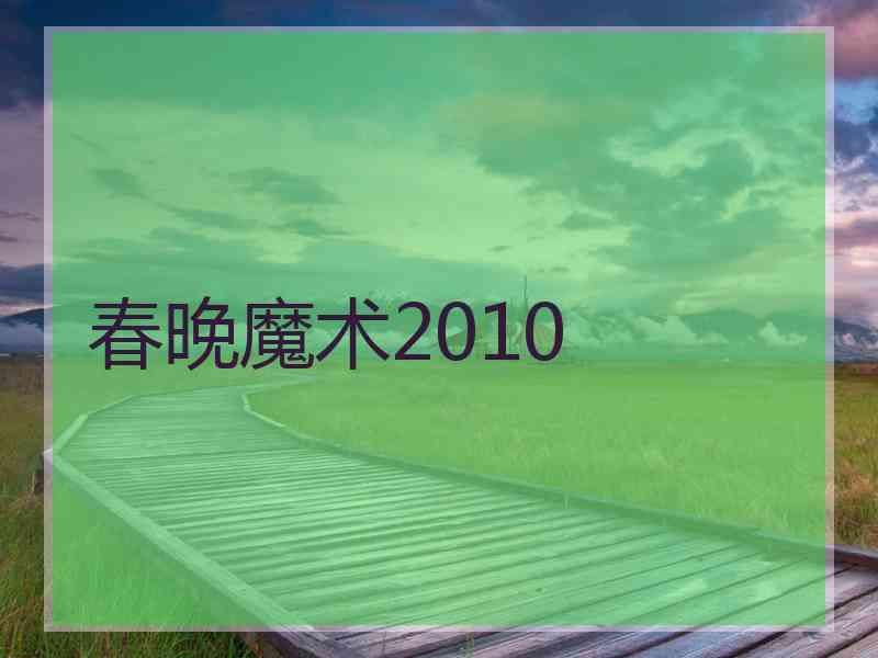 春晚魔术2010