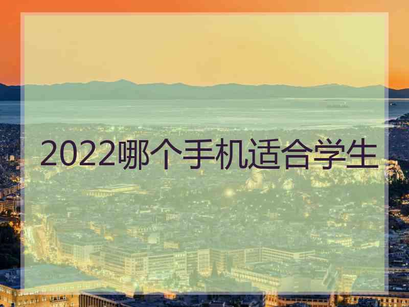 2022哪个手机适合学生