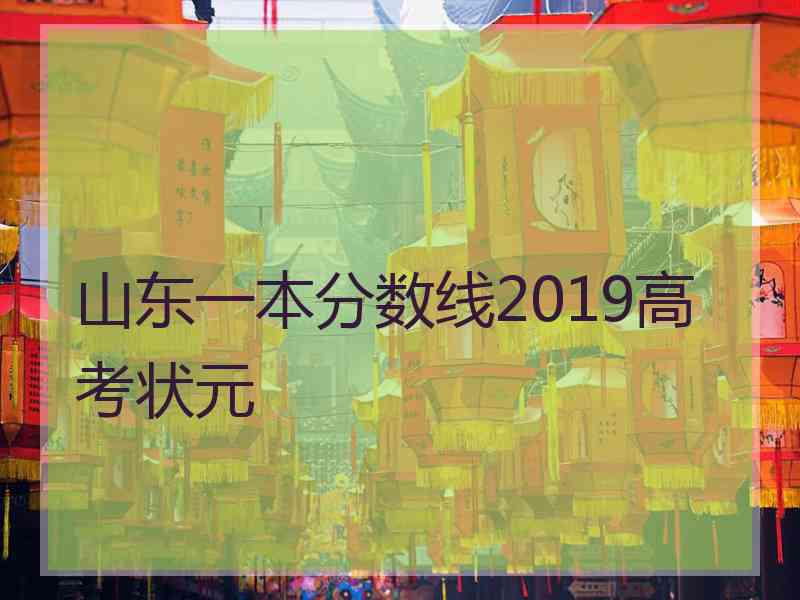 山东一本分数线2019高考状元