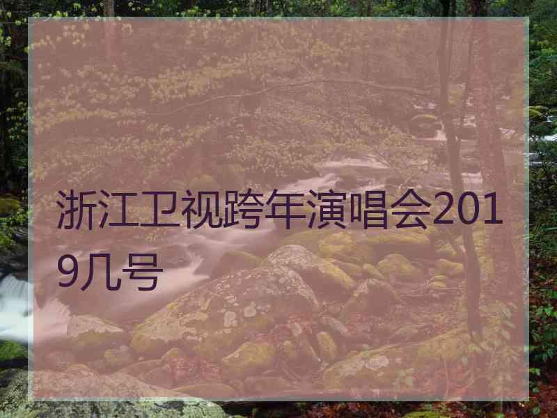 浙江卫视跨年演唱会2019几号