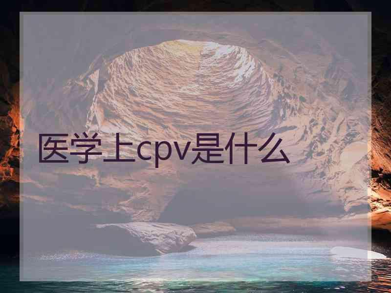 医学上cpv是什么