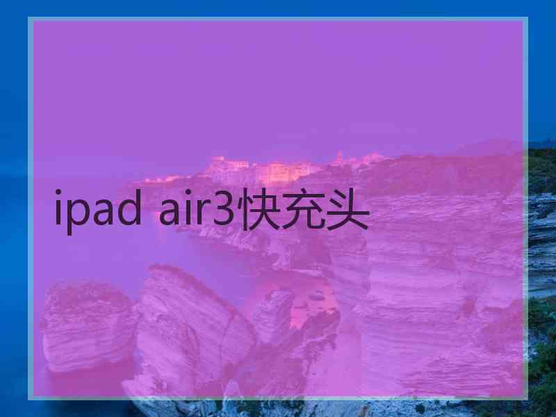 ipad air3快充头