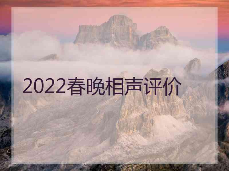 2022春晚相声评价