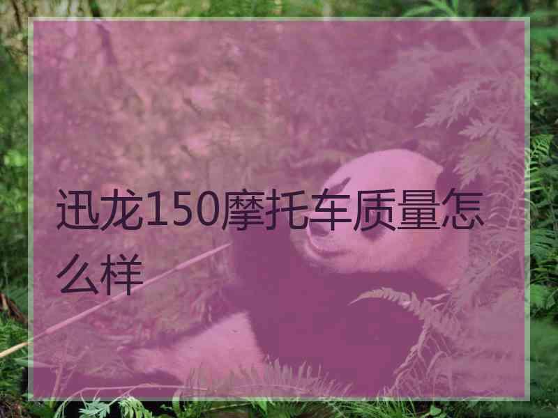 迅龙150摩托车质量怎么样