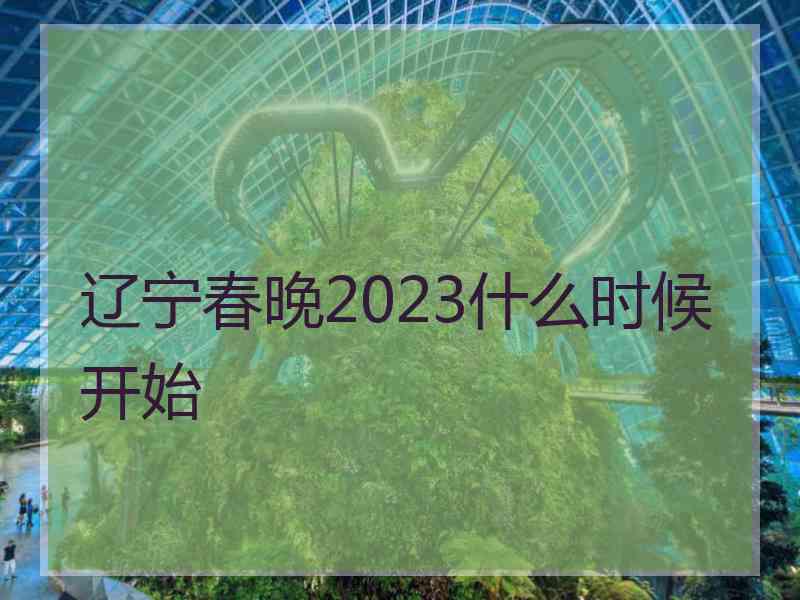 辽宁春晚2023什么时候开始