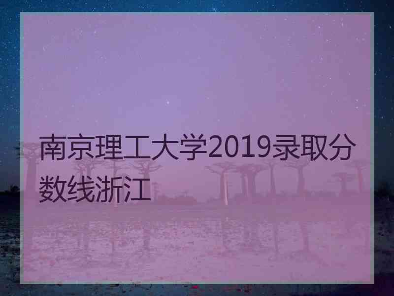 南京理工大学2019录取分数线浙江