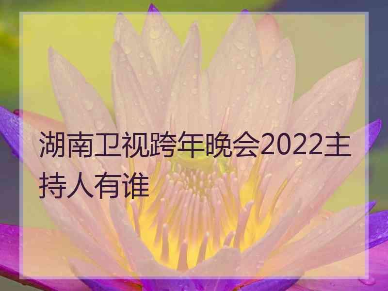 湖南卫视跨年晚会2022主持人有谁