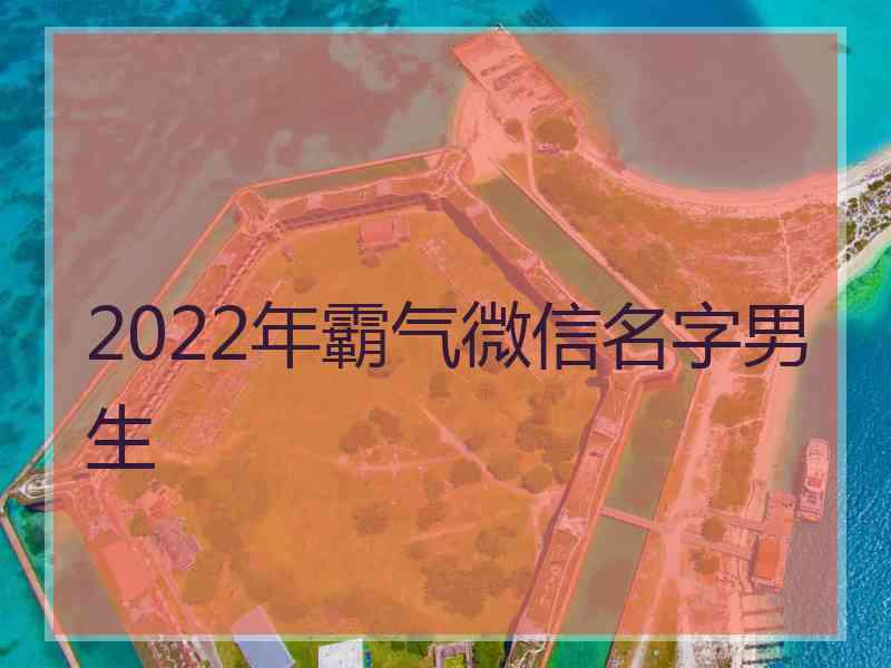 2022年霸气微信名字男生