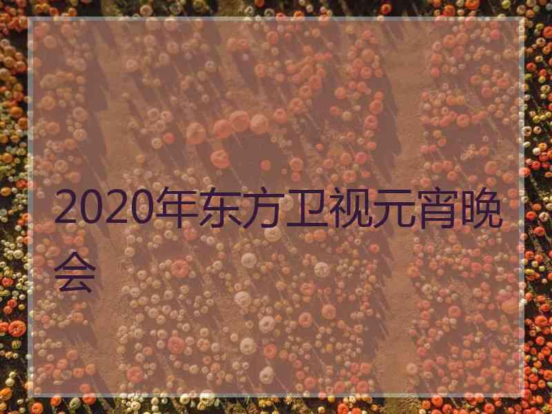 2020年东方卫视元宵晚会