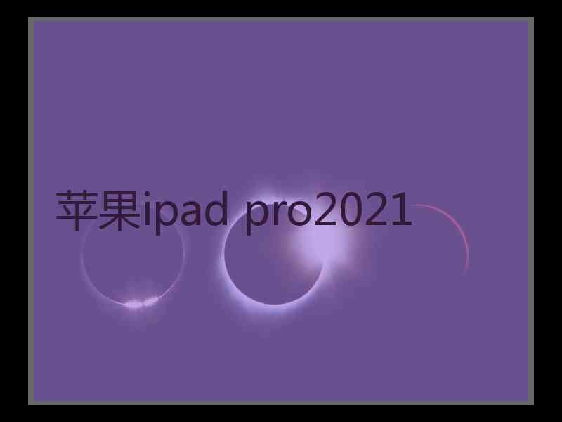 苹果ipad pro2021