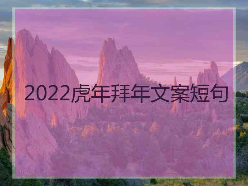 2022虎年拜年文案短句