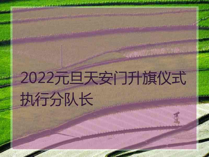 2022元旦天安门升旗仪式执行分队长