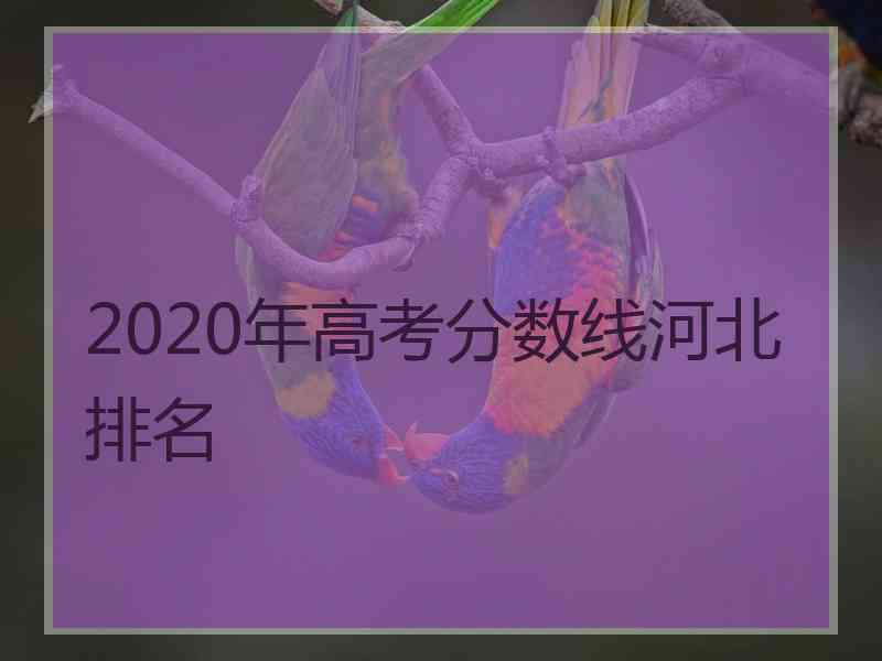 2020年高考分数线河北排名