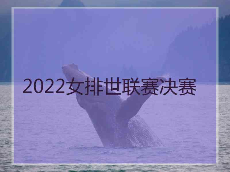 2022女排世联赛决赛