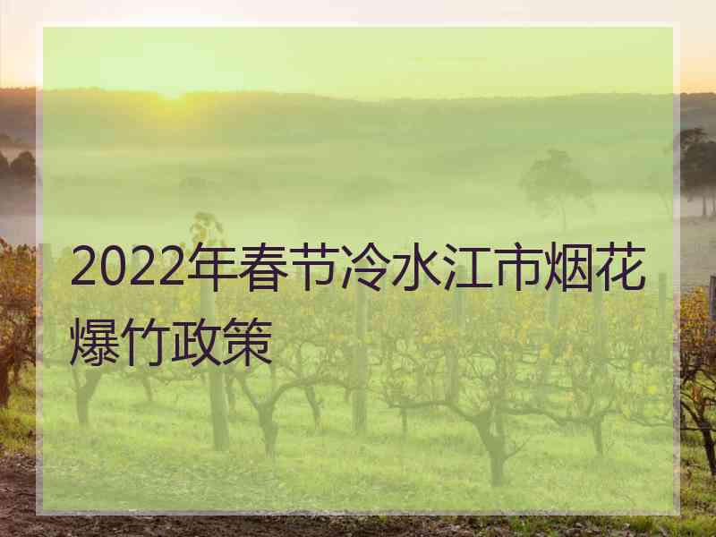 2022年春节冷水江市烟花爆竹政策