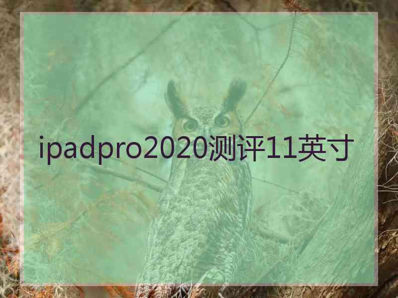 ipadpro2020测评11英寸