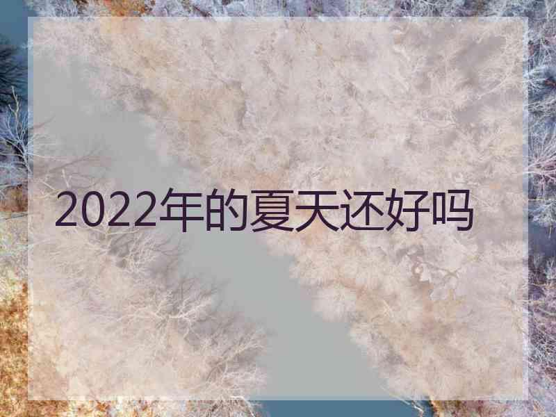 2022年的夏天还好吗