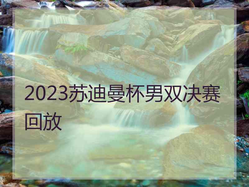 2023苏迪曼杯男双决赛回放