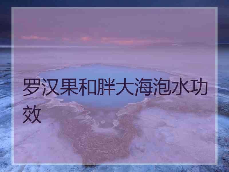 罗汉果和胖大海泡水功效