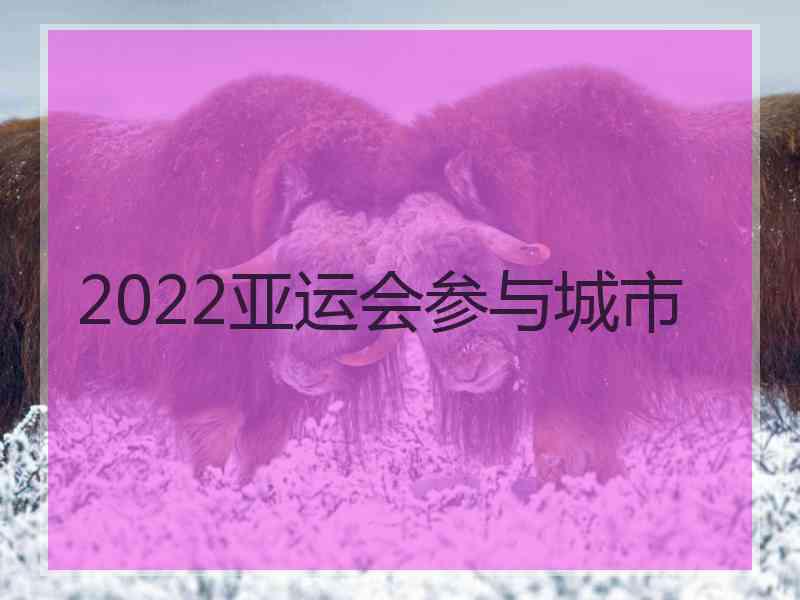 2022亚运会参与城市