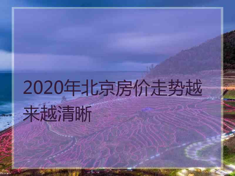 2020年北京房价走势越来越清晰