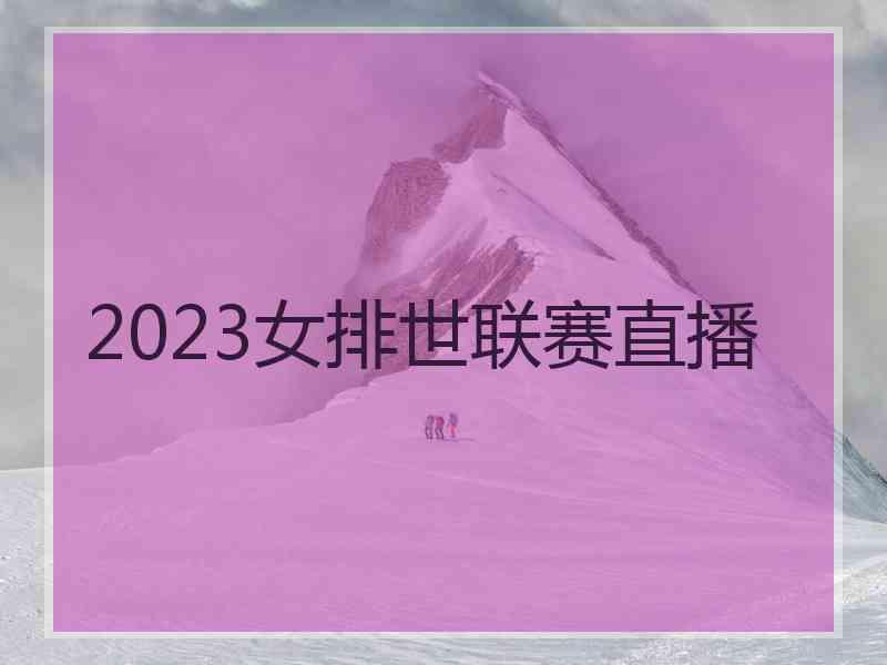 2023女排世联赛直播