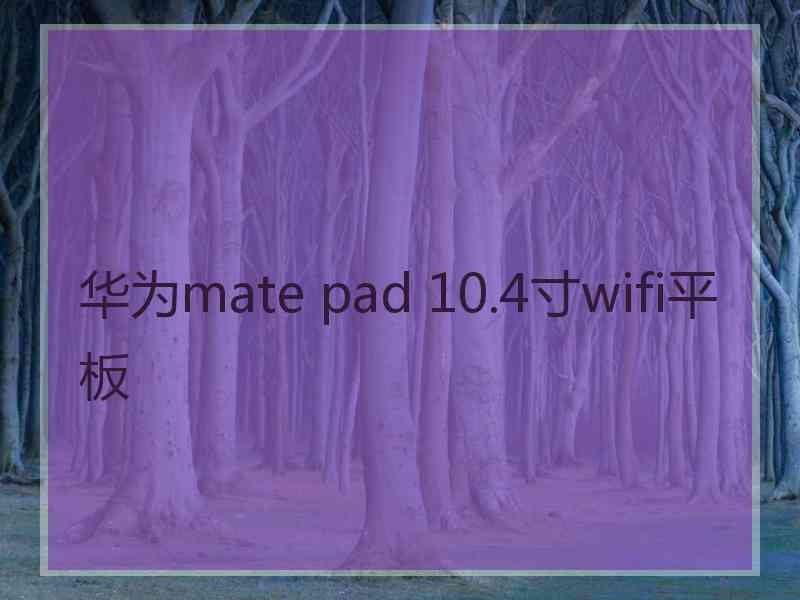 华为mate pad 10.4寸wifi平板