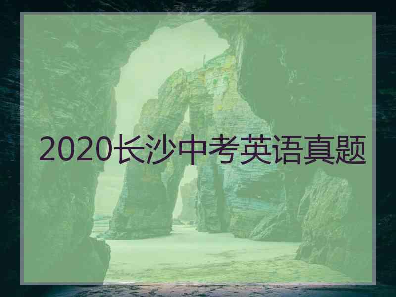 2020长沙中考英语真题