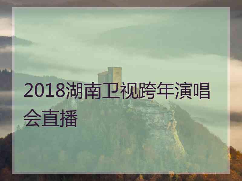 2018湖南卫视跨年演唱会直播