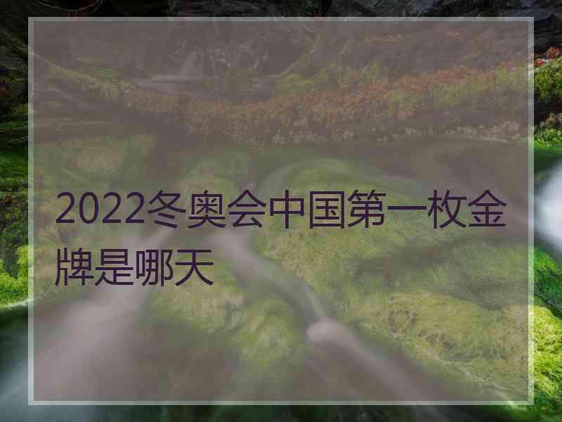 2022冬奥会中国第一枚金牌是哪天