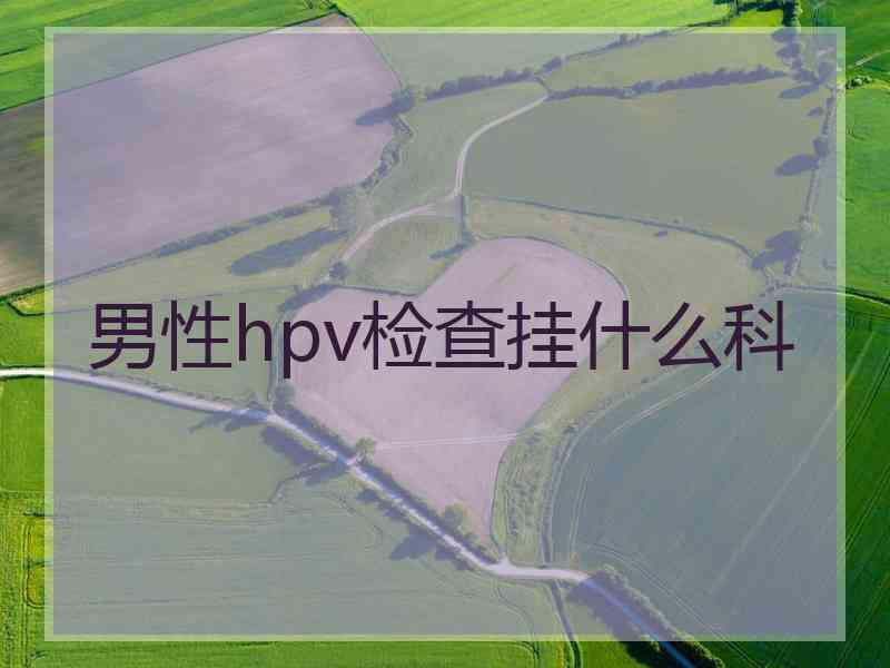 男性hpv检查挂什么科