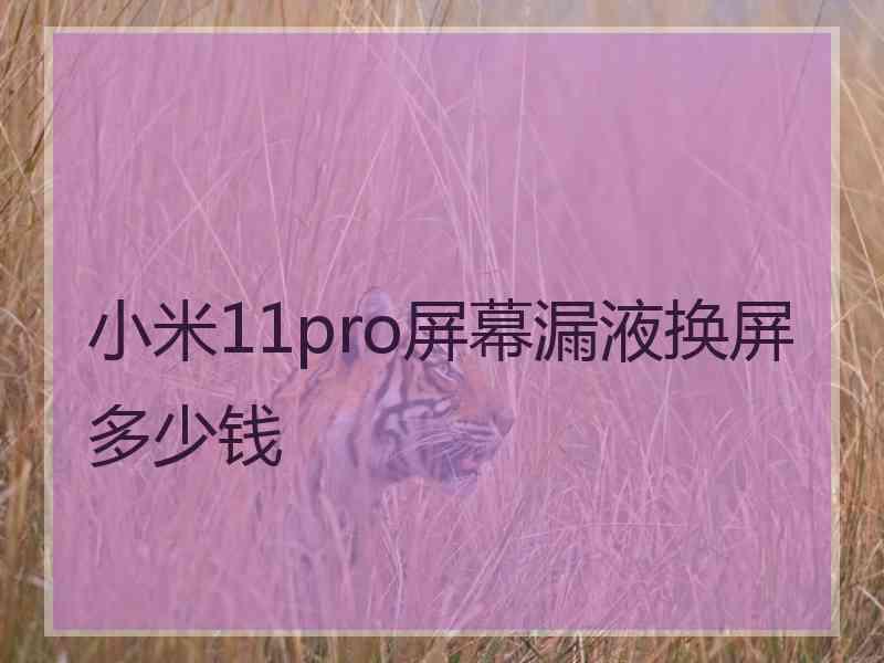 小米11pro屏幕漏液换屏多少钱