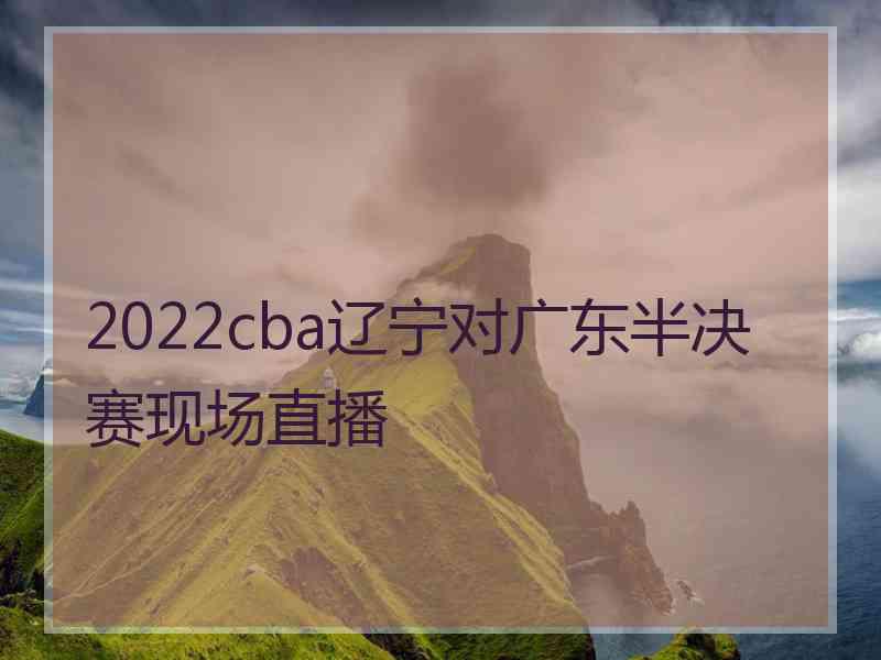 2022cba辽宁对广东半决赛现场直播